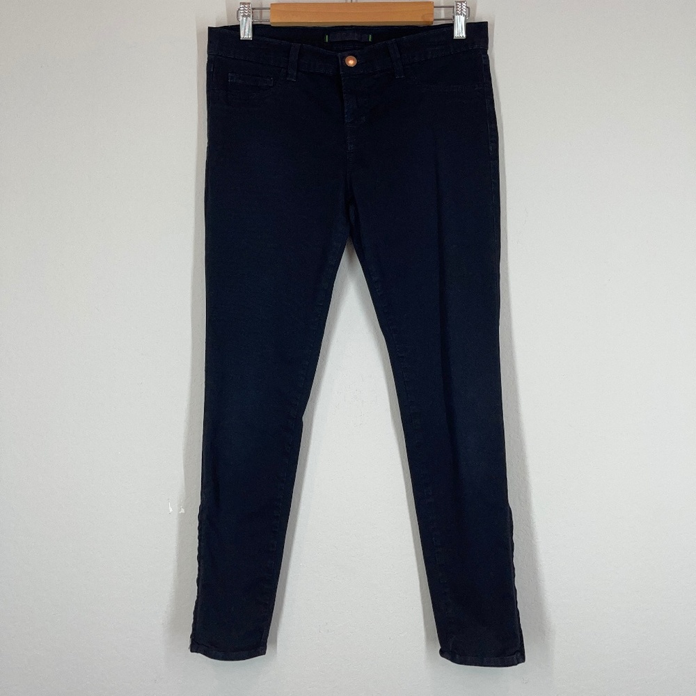 J Brand The Deal Skinny Leg Black Low Rise Leg Zipper Ankle Jeans